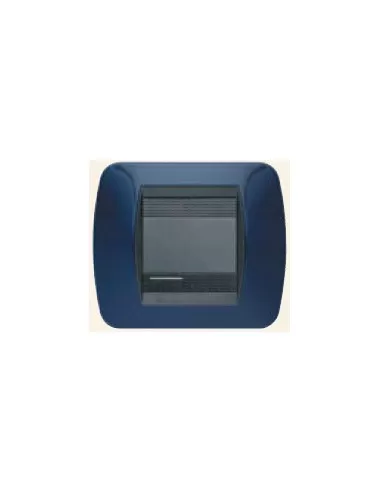 Bticino l4802bd placca 2 posti blu solid living international